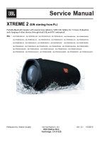 JBL Xtreme 2 - Service manual